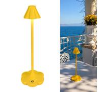 LuminexDesigns Lampe de Table Rechargeable en Forme de Fleur AVEL TL18 | Lampe de Table Rechargeable Sans Fil, Tactile et Dimmable, 3000K-6000K, IP54 pour Terrasse, Jardin, Restaurant et Salon,Jaune