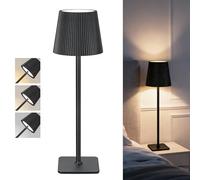 LuminexDesigns Lampe de Table Sans Fil LED 5200mAh, IP54 Étanche, Lampe de Chevet Rechargeable Dimmable, 3 Températures de Couleur, Longue Autonomie, pour Chambre, Salon, Jardin, Terrasse