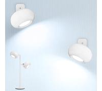 LuminexDesigns Lampe LED de Table Sans Fil Rechargeable - Lampe Chevet Tactile Dimmable à Poser, Double Tête Magnétique Amovible, 3000K-6500K Blanc Modern Design Lampe pour Salon, Chambre, Bureau