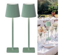 LuminexDesigns Lampes de Table Sans Fil LED 5200mAh, IP54 Étanche, Lampes de Chevet Rechargeables Dimmables, 3 Températures de Couleur, Longue Autonomie, Chambre, Salon, Jardin, Terrasse, 2 Pièces
