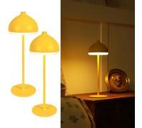 LuminexDesigns Lot de 2 Lampes de Table LED Sans Fil, Rechargeables et Dimmerables Tactiles, 3 Couleurs de Lumière, Éclairage d’Ambiance pour Chambre, Bureau, Salon et Extérieur