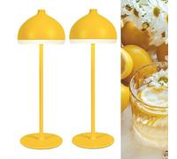 LuminexDesigns Lot de 2 Lampes de Table LED Sans Fil, Rechargeables et Dimmerables Tactiles, 3 Couleurs de Lumière, Éclairage d’Ambiance pour Chambre, Bureau, Salon et Extérieur