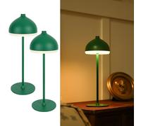 LuminexDesigns Lot de 2 Lampes de Table LED Sans Fil, Rechargeables et Dimmerables Tactiles, 3 Couleurs de Lumière, Éclairage d’Ambiance pour Chambre, Bureau, Salon et Extérieur