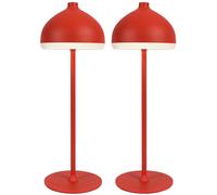 LuminexDesigns Lot de 2 Lampes de Table LED Sans Fil, Rechargeables et Dimmerables Tactiles, 3 Couleurs de Lumière, Éclairage d’Ambiance pour Chambre, Bureau, Salon et Extérieur VIOA TL13 Rouge