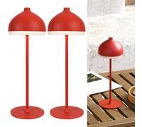 LuminexDesigns Lot de 2 Lampes de Table LED Sans Fil, Rechargeables et Dimmerables Tactiles, 3 Couleurs de Lumière, Éclairage d’Ambiance pour Chambre, Bureau, Salon et Extérieur