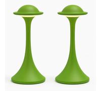 LuminexDesigns Lot de 2 lampes de table minimalistes vertes, portables et rechargeables, pour salon ou coin lecture