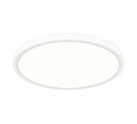 LuminexDesigns Plafonnier LED Dimmable 24W avec Télécommande - Lampe de Plafond Chambre avec Rétroéclairage Veilleuse 2000K, Minuterie, Rond Ultra Plat pour Salon, Cuisine, Chambre d’Enfant Ø30cm