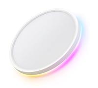 LuminexDesigns Plafonnier LED Dimmable Smart 24W avec Télécommande et Contrôle WIFI - Lampe de Plafond Ultra Plate avec Rétroéclairage RGB, Compatible Alexa & Google Assistant, pour Salon et Chambre