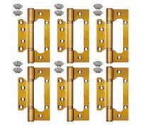 Luminexia 6 Pièces Charnières à Bout,5 InchPaumelle à Visser,Acier INOX À Roulement à Billes Charnière Affleurante,pour Portes 52mm x 129mm Intérieures à Recouvrement,Placard,Silencieuses,Multicolore