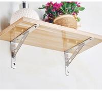 Luminexia Support de Tablette-2 pièces Support de Triangle Mural en Acier Inoxydable Support de Tablette Robuste Étagère à Livres Rack Fixe Support à Angle Droit (Acier Inoxydable 304)