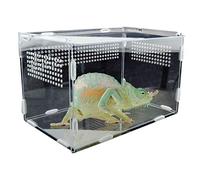 luminiu Boîte D'élevage De Reptiles, Boîte d'alimentation D'insectes Acrylique pour Araignée | Lézard | Grenouille | Cricket | Tortue, Terrarium D'élevage avec Trous D'aération, L-28x18x18cm