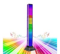 LuminKing 3D Barre LED Musicale - Barre lumineuse synchronisée avec la musique et les sons, batterie rechargeable, portable, idéale pour les fêtes, le gaming et la voiture