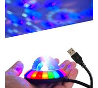 LuminKing Boule disco - Éclairage de fête contrôlé par la musique avec connexion USB, portable et léger