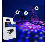 LuminKing Projecteur Disco Projecteur LED pour Clé, Coup de pied électrique, poussette et fête - Illuminez le sol avec 4 motifs de couleur clignotants qui changent automatiquement, Montage facile sur
