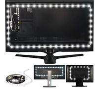 Luminoodle Bias éclairage pour HDTV - USB Rétroéclairage LED Normal Bande blanche pour téléviseur à écran plat LCD, moniteurs de bureau (Grand)