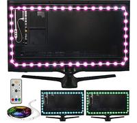 Luminoodle USB rétroéclairage LED pour téléviseur (L = 3m) LED ruban multicolore,15 couleurs, RGB éclairage de bias pour HDTV-, écran TV et PC, bande LED avec télécommande, éclairage à LED adhésive
