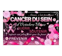 Luminora 1,82 x 1,1 m Noir prévenir Le Cancer du Sein Fond Fleurs Roses Papillon Ruban Rose Fond Octobre décoration Photo bannière Accessoires