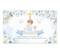Luminora 1,8x1,1 m Toile de Fond Garçon Ma Première Communion (français)