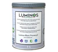 Luminos LUM1100 - BLANC PROVENÇAL - Lasure Biobased pour bois extérieur à l'eau - Blanc Provençal 1L