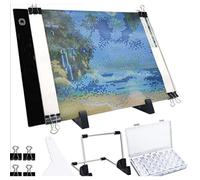 Luminosité Réglable Led Light Table, Light Pad 9 Pièces Le Noir 335x235x3.5 Mm