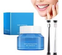 Luminoteeth Poudre de blanchiment des dents, blanchiment des dents naturel, poudre de booster de dentifrice blanchissant magique, soin de l'haleine fraîche, formule orale non sensible, élimination
