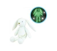 Luminou Lapin Peluche lumineuse naturelle fonctionne sans pile 20 cm Blanc