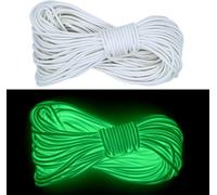 Luminous 4 Mm Glow In The Dark Paracord 9 Strands 31 M Fluorescent Parachute Cord-Max. 250 Kg (550 Lbs) For Camping,Fishing,Crafts,Survival