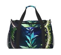Luminous Essence Print Sac de voyage pour homme et femme, sacs de voyage pliables et sac fourre-tout spacieux pour le rangement des articles de toilette, bagages, articles personnels, noir, L, Noir