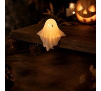 Luminous Ghost Ornament,Glowing Ghost Table Decor with Warm LED Light，1pcs