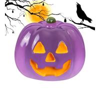 Luminous Halloween Pumpkins, Mini Resin Figurine, 0.7x0.79x0.63 inches, Festive Display Decor, Glowing Indoor Ornament for Garden Tabletop Seasonal Accent Party Ambiance Halloween Home Desk Setup