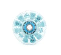 Luminous Rollers 1 pièces 58x32mm PU 82A Double rangée roues de patin à roulettes 4 patins planche 6 lumière roue lumineuse avec roulement patinage lumineux(Blue)