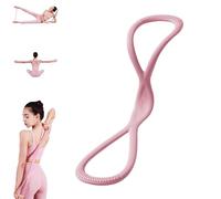 Luminousdo Resistance Bands, Figure 8 Exercise Bands for Women Men, Resistance Band, for Working Out, Arm, Chest Expanders Strap,Fullbody Yoga Pulling Ropes (25lb Pink)