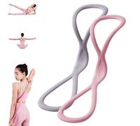 Luminousdo Resistance Bands, Figure 8 Exercise Bands for Women Men, Resistance Band, for Working Out, Arm, Chest Expanders Strap,Fullbody Yoga Pulling Ropes (25lb+35lb Pink+Gray)