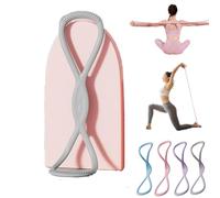 Luminousdo Resistance Bands, Figure 8 Exercise Resistance Bands for Women Men, 8 Shaped Resistance Rubber Band with Handles for Working Out, Arm, Yoga (Gray,15 lbs)