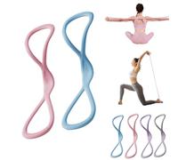 Luminousdo Resistance Bands, Figure 8 Exercise Resistance Bands for Women Men, 8 Shaped Resistance Rubber Band with Handles for Working Out, Arm, Yoga (2Mix-B,25 lbs)