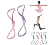 Luminousdo Resistance Bands, Figure 8 Exercise Resistance Bands for Women Men, 8 Shaped Resistance Rubber Band with Handles for Working Out, Arm, Yoga (2Mix-A,25 lbs)