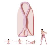 Luminousdo Resistance Bands, Figure 8 Resistance Bands for Women Men Generic, Luminous Do Exercise Bands with Handles for Working Out, for Working Out Arm, Chest, Fullbody Yoga (Pink 15 lbs)