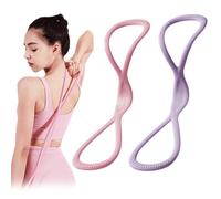 Luminousdo Resistance Bands,Figure 8 Resistance Bands for Women Men,Luminous Do Exercise Bands with Handles for Working Out, Arm, Chest Expander Strap (Pink15+ Purple25lbs)