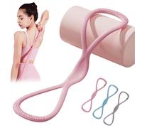 Luminousdo Resistance Bands,Figure 8 Resistance Bands for Women Men,Luminous Do Exercise Bands with Handles for Working Out, Arm, Chest Expander Strap (Pink 15 lbs)