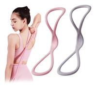 Luminousdo Resistance Bands,Figure 8 Resistance Bands for Women Men,Luminous Do Exercise Bands with Handles for Working Out, Arm, Chest Expander Strap (Pink15+Gray35lbs)