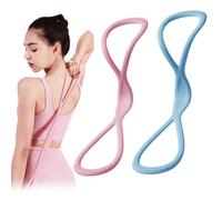 Luminousdo Resistance Bands,Figure 8 Resistance Bands for Women Men,Luminous Do Exercise Bands with Handles for Working Out, Arm, Chest Expander Strap (Pink15+ Blue25lbs)