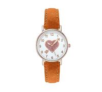 Luminouse Montre à quartz classique pour femme avec cadran facile à lire et une flèche à travers le cœur Montre ronde en cuir pour femme Anniversaire Facile à lire pour homme, b, taille unique