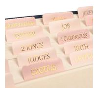 Lumintutu Onglets de Bible laminés, grande lettre imprimée en feuille d'or en relief, 90 onglets, fournitures de journal d'étude de la Bible, cadeau chrétien pour femme et homme, elle lit la Bible de