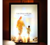 Luminworks Jesus Lamp, 4d LED Christ Frame Light, Peinture Jésus Lumière De Nuit, LuminWorks Jésus Light Up Picture, Luminé Church Lamp Pour Le Salon CHAMBRE ÉGLISE Prêt À Suspendre