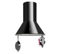 Lumio Neo Hotte aspirante + 2 filtres recyclage d'air 610 m³/h noir A