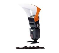 LumiQuest Flash Pocket Bouncer, Flash Diffuser with UltraStrap, Universal Classic Design for External Camera Flashes, Orange