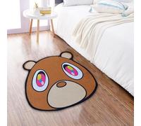 Lumirug Hypebeast Tapis d'ours de remise de diplôme de style urbain pour salon, chambre à coucher, dortoir, couverture d'album de musique hip-hop, tapis antidérapant, décoration urbaine, 80 x 80 cm