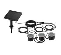 Lumisky 3 Spots Solaires bord de piscine avec Panneau solaire déporté 3x SOLPOOL LED Blanc chaud H10cm