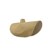 Lumisky Abat Jour Naturel KLEIA en Herbe Marine Style bohème H13 cm pour Monture électrique E27