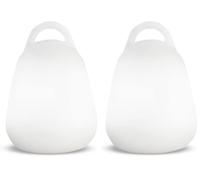 Lumisky Baladeuse sans fil waterproof et flottante LED blanc/multicolore dimmable LIBERTY C25 H24cm avec télécommande et socle à induction (Lot de 2)